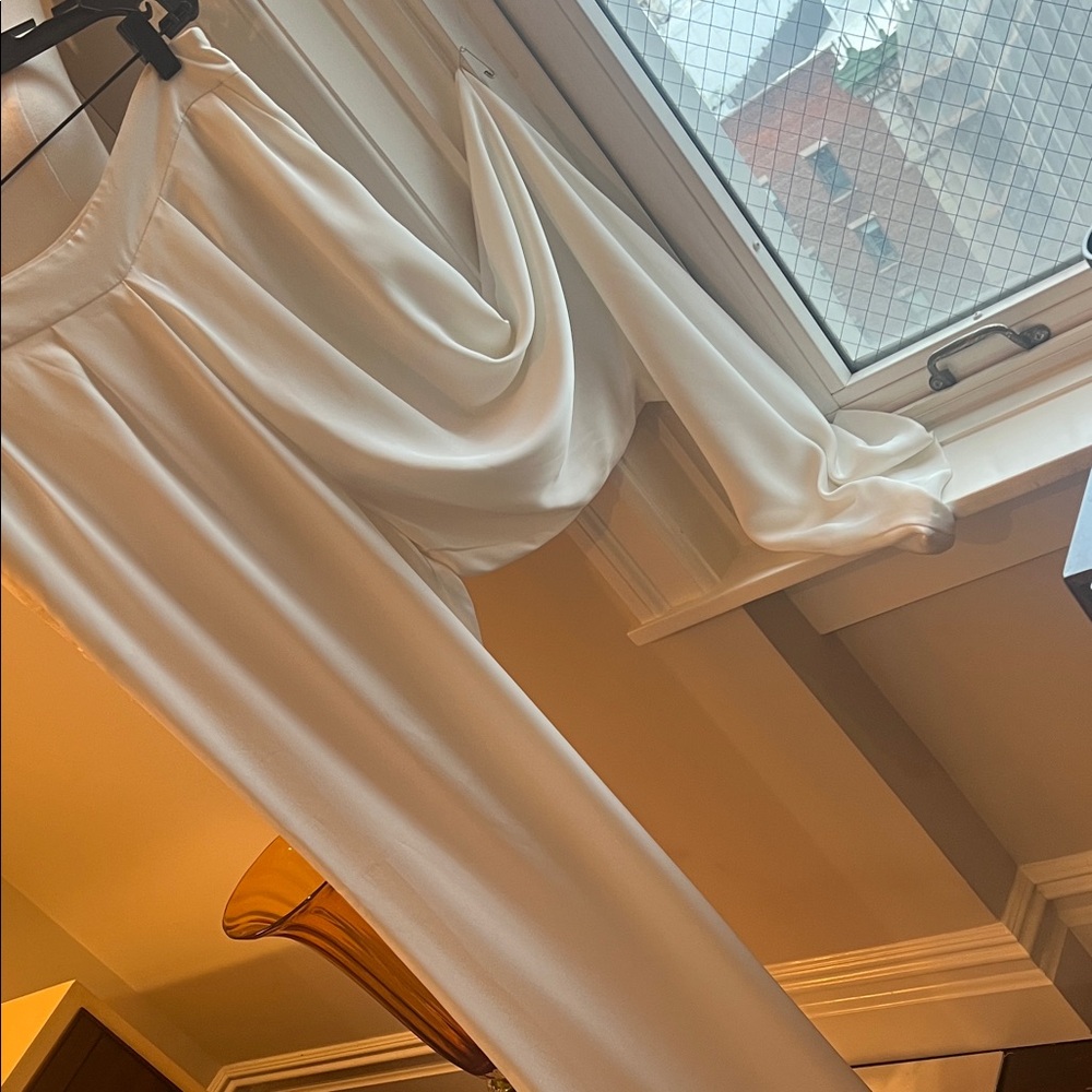 Ramy Brook Cream Satin Pants